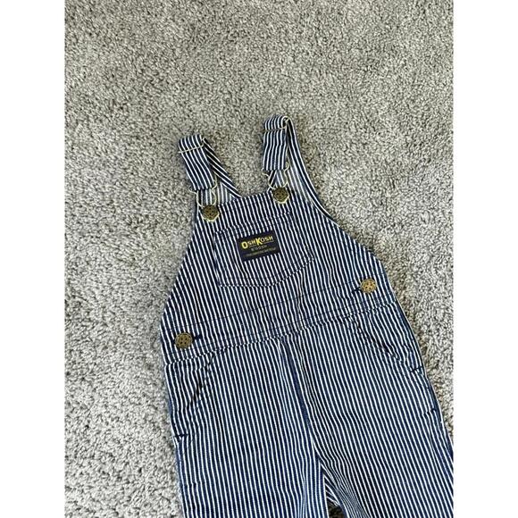 Other - Vintage Oshkosh B'gosh Overalls Toddler Vestbak USA Railroad Blue Stripe 3/6M‎